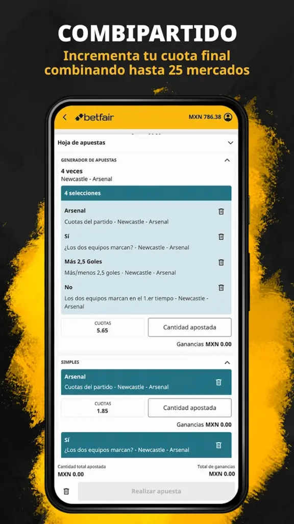 Betfair apuestas combipartido