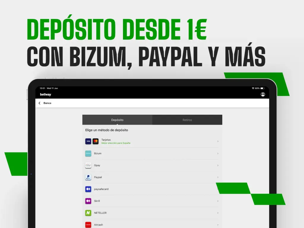 betway apuestas deposito minimo