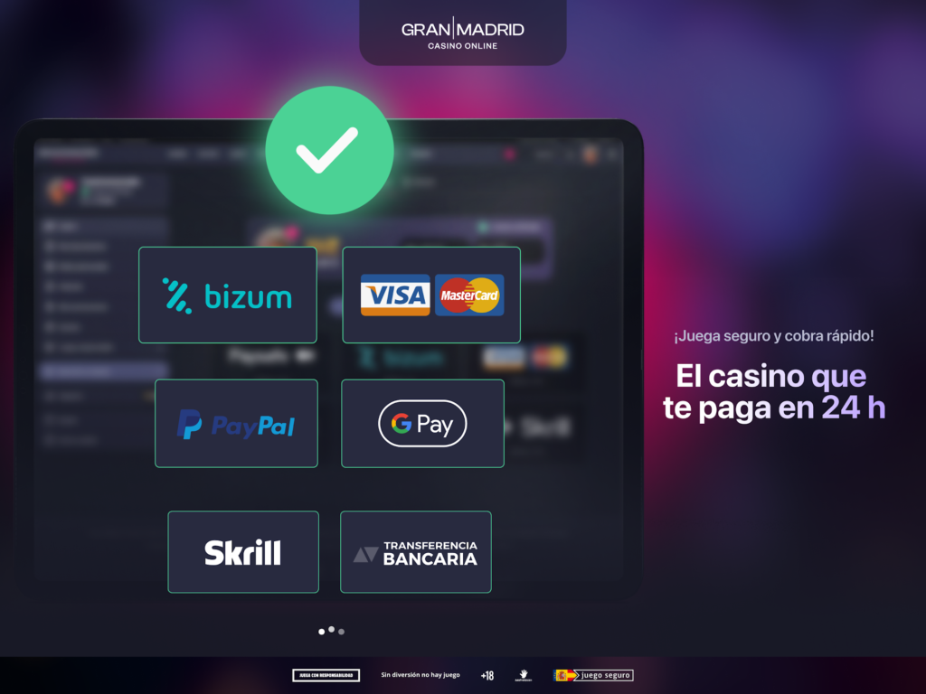 Casino Gran Madrid metodos de pago